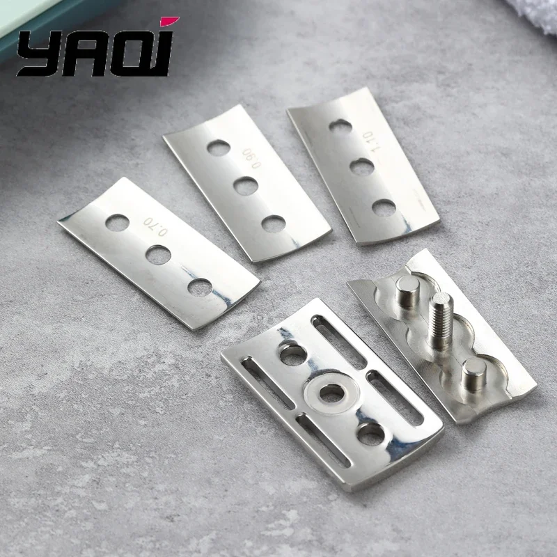 

Бритвенная головка YAQI Trifecta 2026 из полированной нержавеющей стали 316 с регулируемым зазором для лезвий