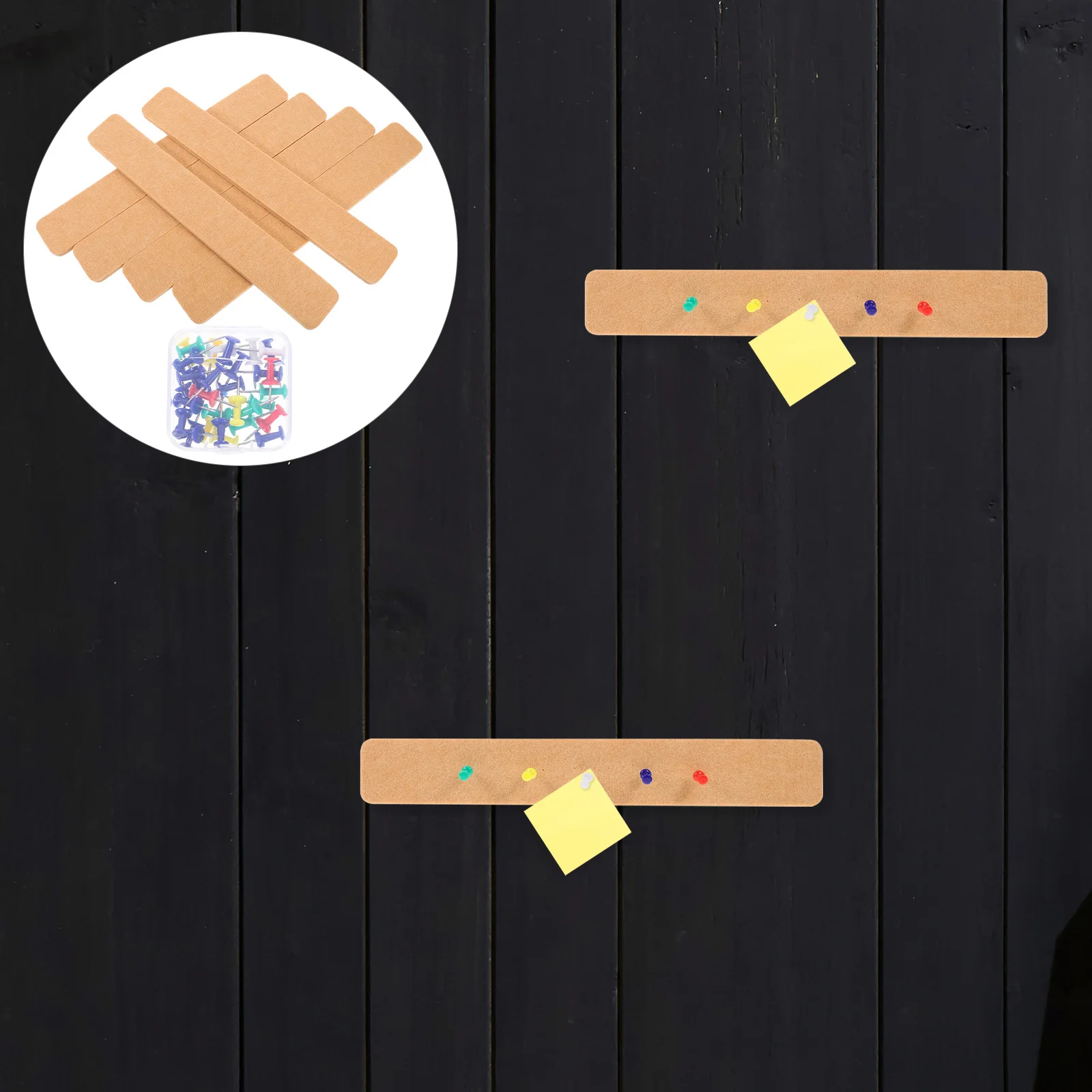 6 قطعة شرائط لوحة دبوس اللباد لوحة إعلانات صغيرة للجدار دبابيس تثبيت قوية حماية الجدار تصميم بسيط هدية مكتب جاهز