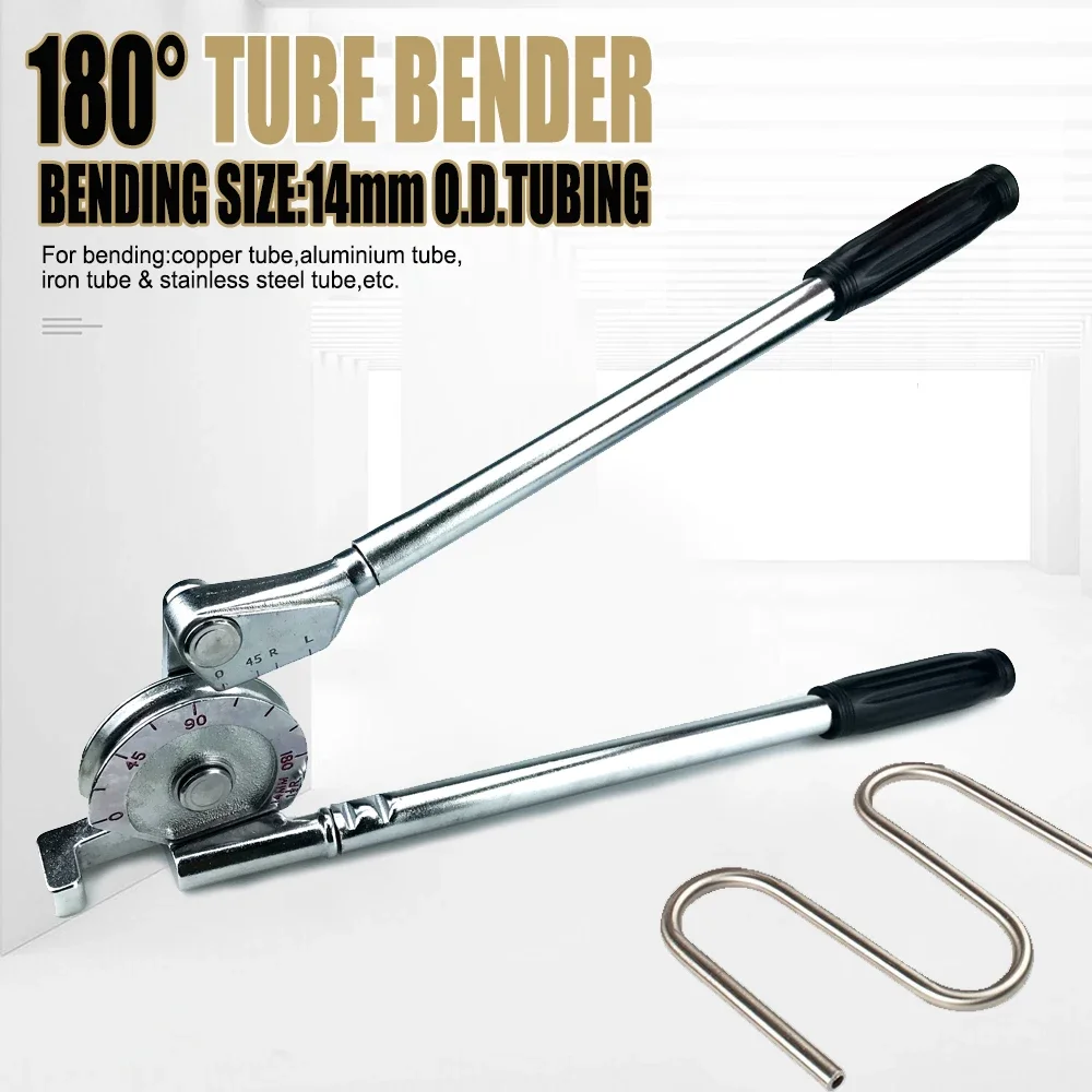 180 ° Tube Bender 14mm O.D.TUBING 0-180 Degrees Pipe Bender and Tube Bending Manual Machine Tools