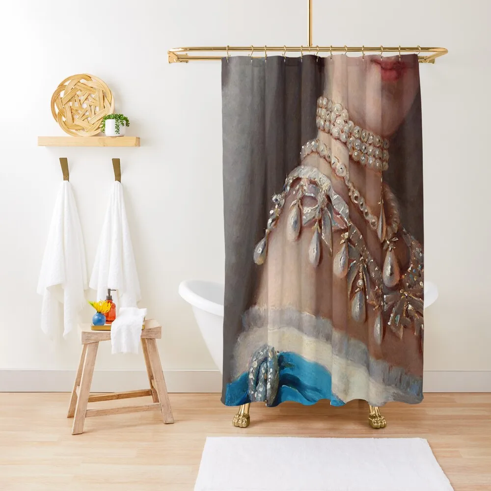 

Royal jewels on a Danish princess historical fashion Shower Curtain Bathroom Fabric Modern Showers For Bathroom Curtain
