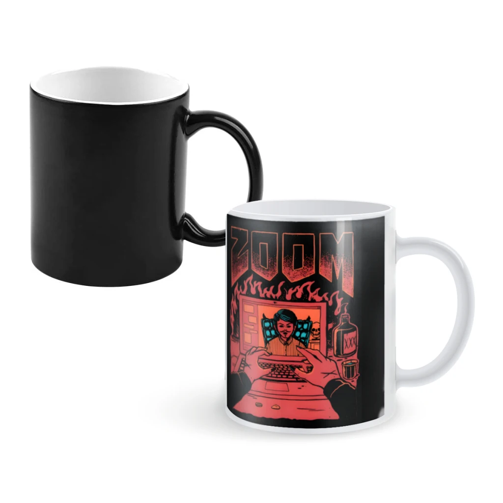 

Zoom CallCoffee Mugs And Mug Creative Color Change Tea Cup Ceramic Milk Cups Novelty Gifts