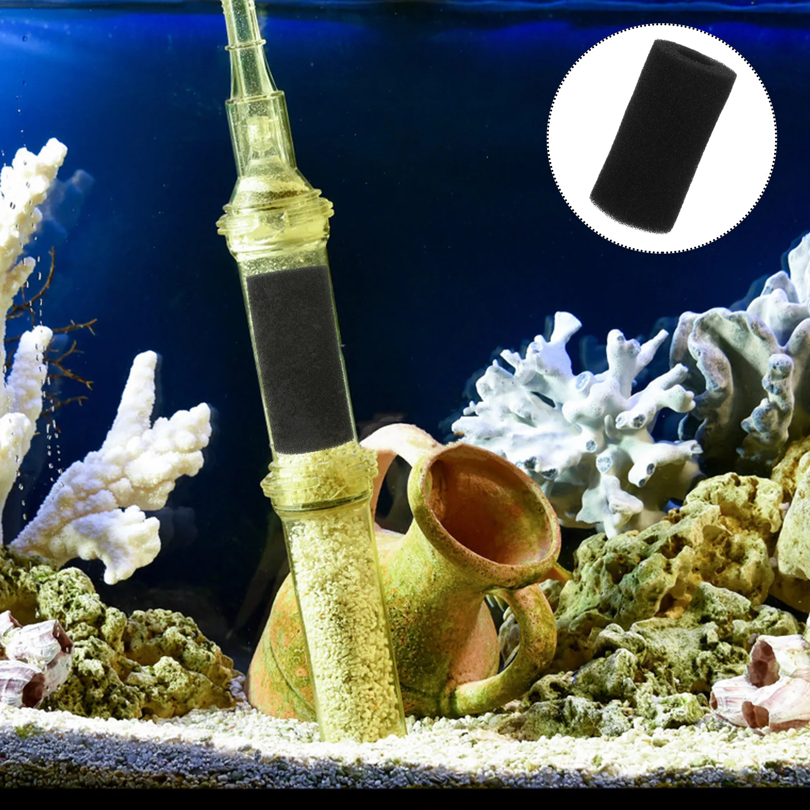 

20pcs Filter Cotton Sleeve Prefilter Sponge Fish Tank Aquarium Inlet Protector Intake Replacement Pond Sponges