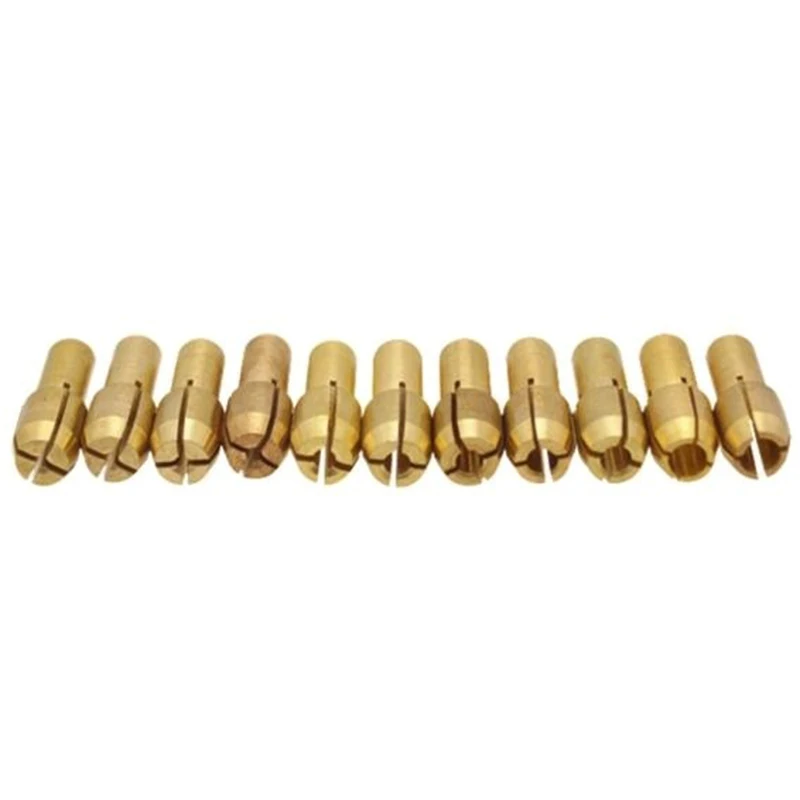 Fashion 11Pcs/Set Mini Drill Brass Collet Chuck Accessories For Dremel Rotary Power Tool