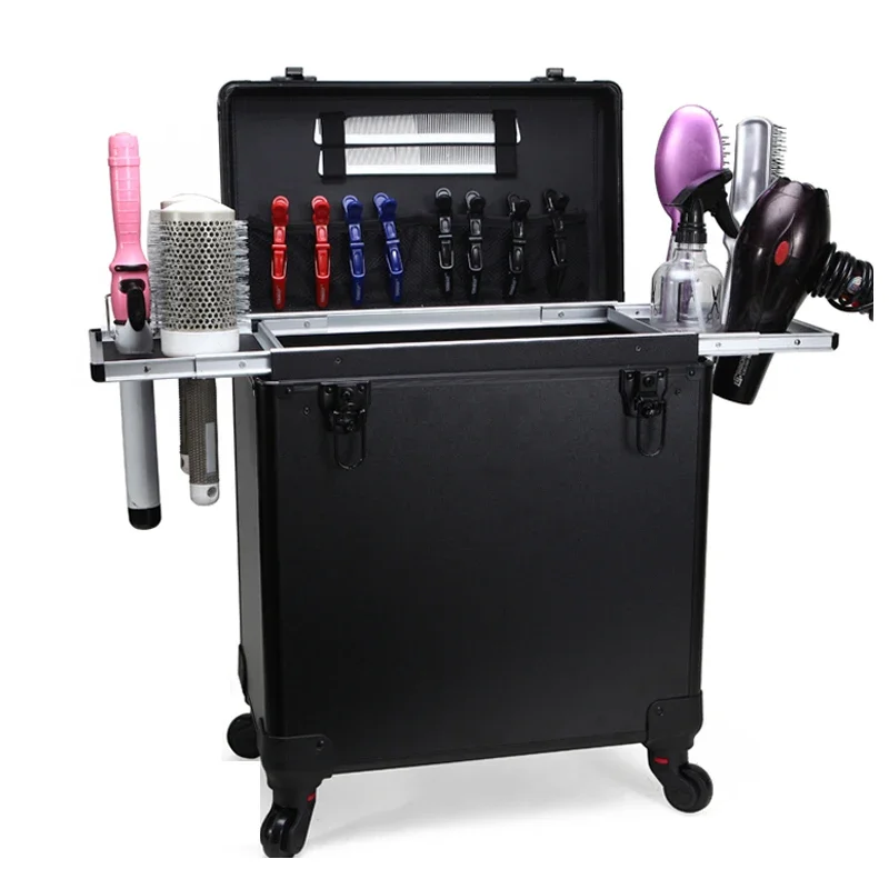 Makeup Artist Luggage Toolbox Trolley Hair Stylist Suitcase Barber Large Capacity Personality Hairdressing Kit