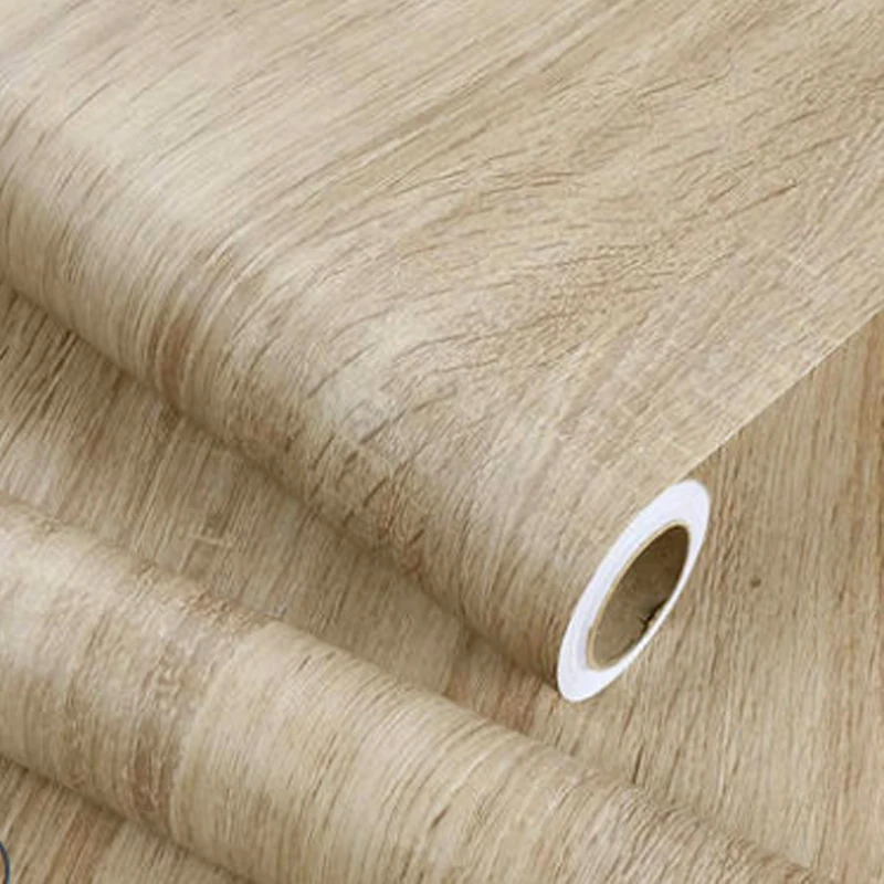 PVC Wood Grain Stickers for Wardrobe Cupboard Table Furniture Waterproof Self Adhesive Wallpaper Home Decoration 3D Wall Papers