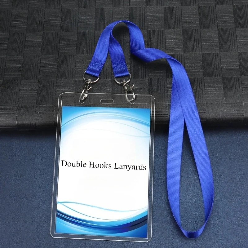 

20PCS Thickened ID Badge Lanyard with Double Hooks Polyester Necklace Straps for Exhibitor VIP Card Holder