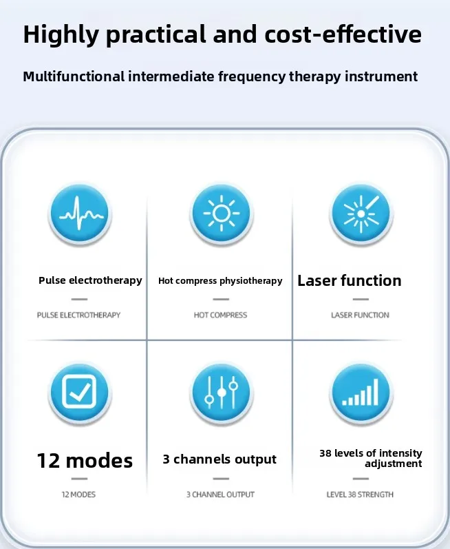 Medium-frequency therapy device, home multifunctional physical therapy machine, cervical meridian heat therapy