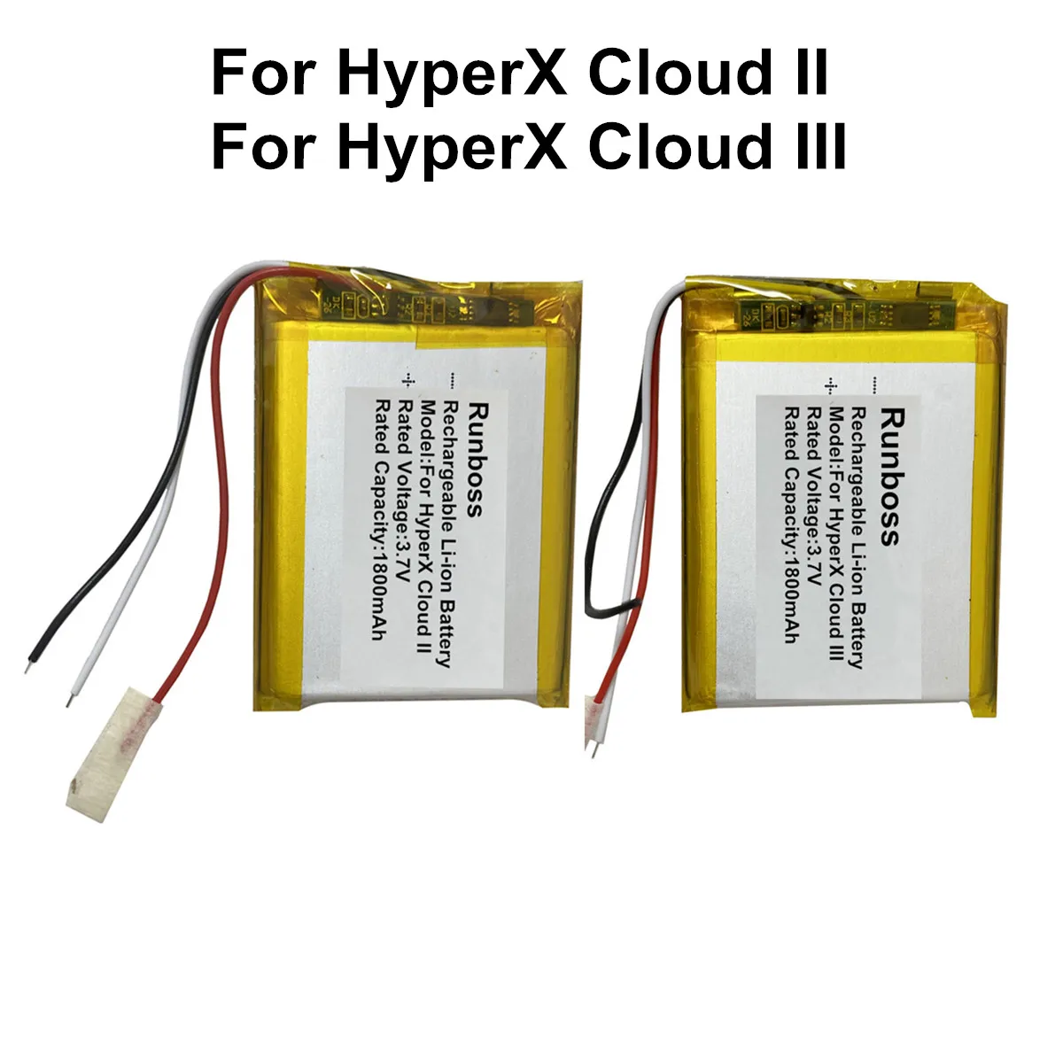 3.7V 1800mAh Replacement Battery For HyperX Hyper X Cloud II III Cloud 2 3 Wireless Gaming Headset