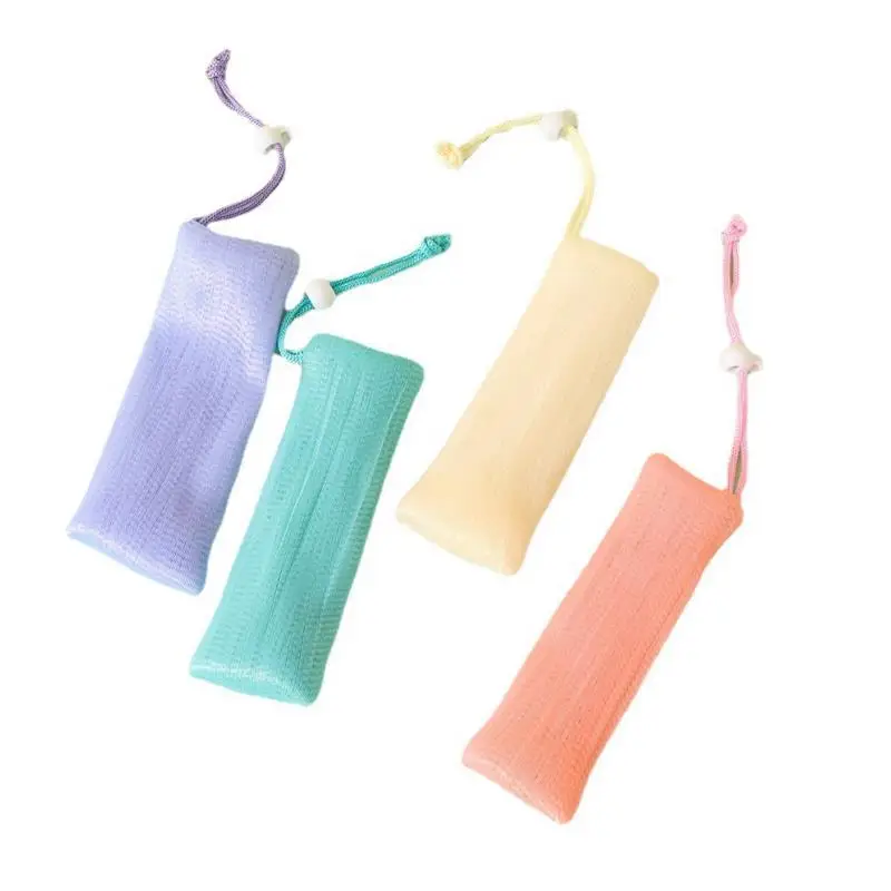 ﻿5Pcs Thickened Foaming Soap Bag Facial Cleanser Mesh Bag Shower Bubble Foam Net Baby Bath Body Washing Cleaning Mesh Bags