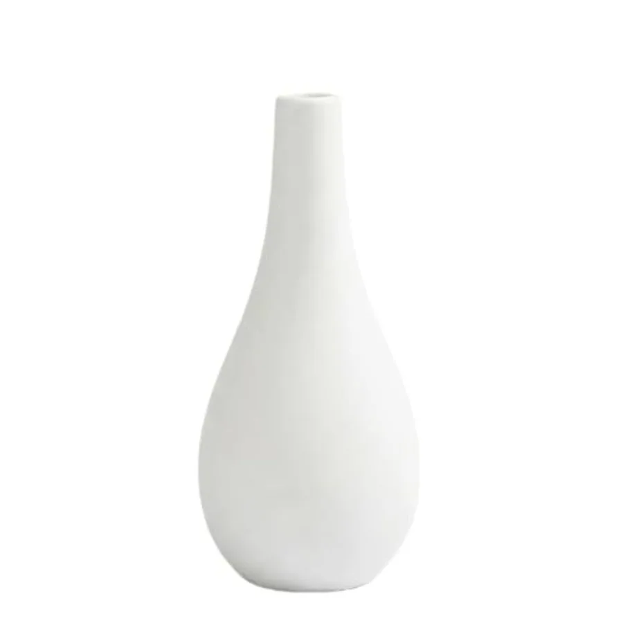 

White Ceramic Bud Vases Table Decor Vase Diffuser Bottle for Centerpieces Wedding Floral Arrangements Minimalist Retro Style