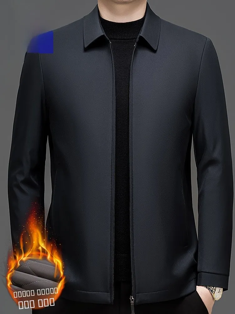 

Мужская куртка Lormen на молнии из хлопка, осенне-зимняя, новая, повседневная, теплая, простая, универсальная, верхняя одежда из полиэфирного волокна