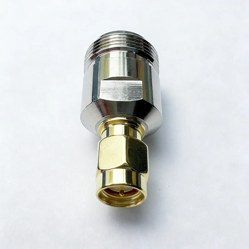 N Female to SMA Male Adapter RF Coaxial Connector N-Type to SMA Plug Gold Plated 50 Ohm for Antenna Radio WiFi