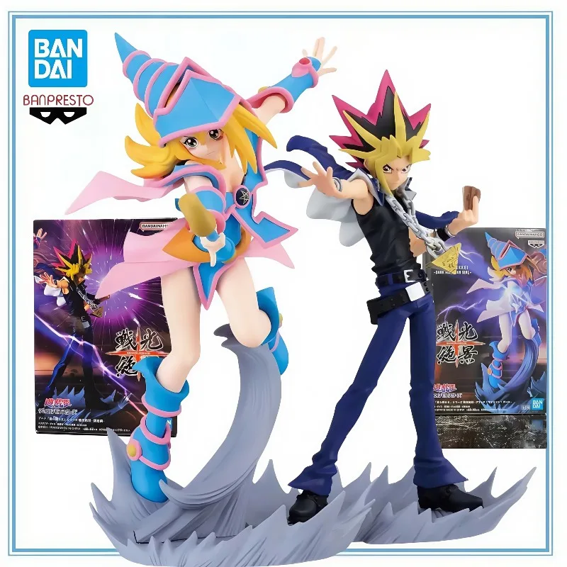 

BANDAI in Stock Genuine Banpresto Yu-Gi-Oh! Duel Monsters Yami Yuugi Black Magician Girl Senkou Zekkei Anime Cartoon Garage Kit