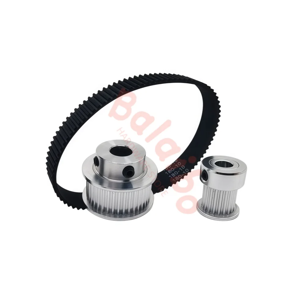 2GT set 16T 32T timing pulley  belt width 10mm Bore 4/5/6/6.35/8/10/mm 2:1 reduction ratio transmission components