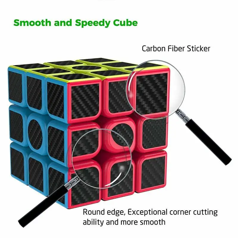 

3x3 Magnetic Cube Kids Educational Puzzle Toy Smooth Turning Three Levels Ideal School Gift