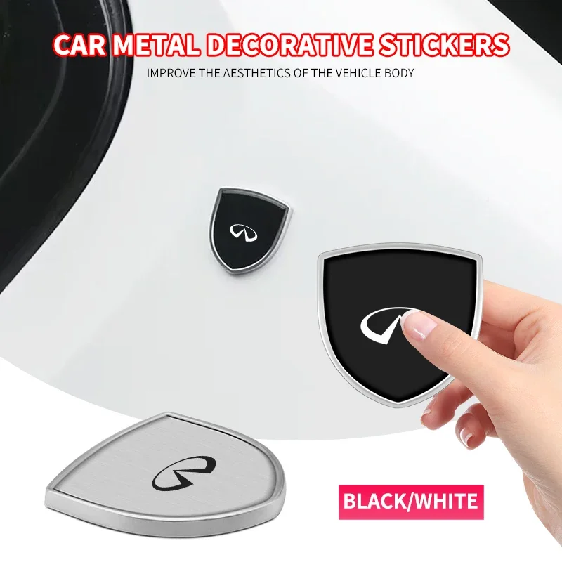 ثلاثية الأبعاد ملصقات درع معدني الجذع الملحقات الخارجية لإنفينيتي Q50 FX35 Q30 G37 Q70 QX70 G35 Q60 QX50 QX60 QX80 QX30 JX35 G25 #1