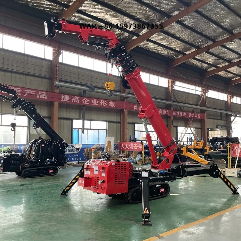 Tonlita CE EPA EURO 5 Electric Spider Crane Portable Lifting Crane Machine Build 3 Ton Crawler 2t 3t 5t 8t Mini Spider Crane