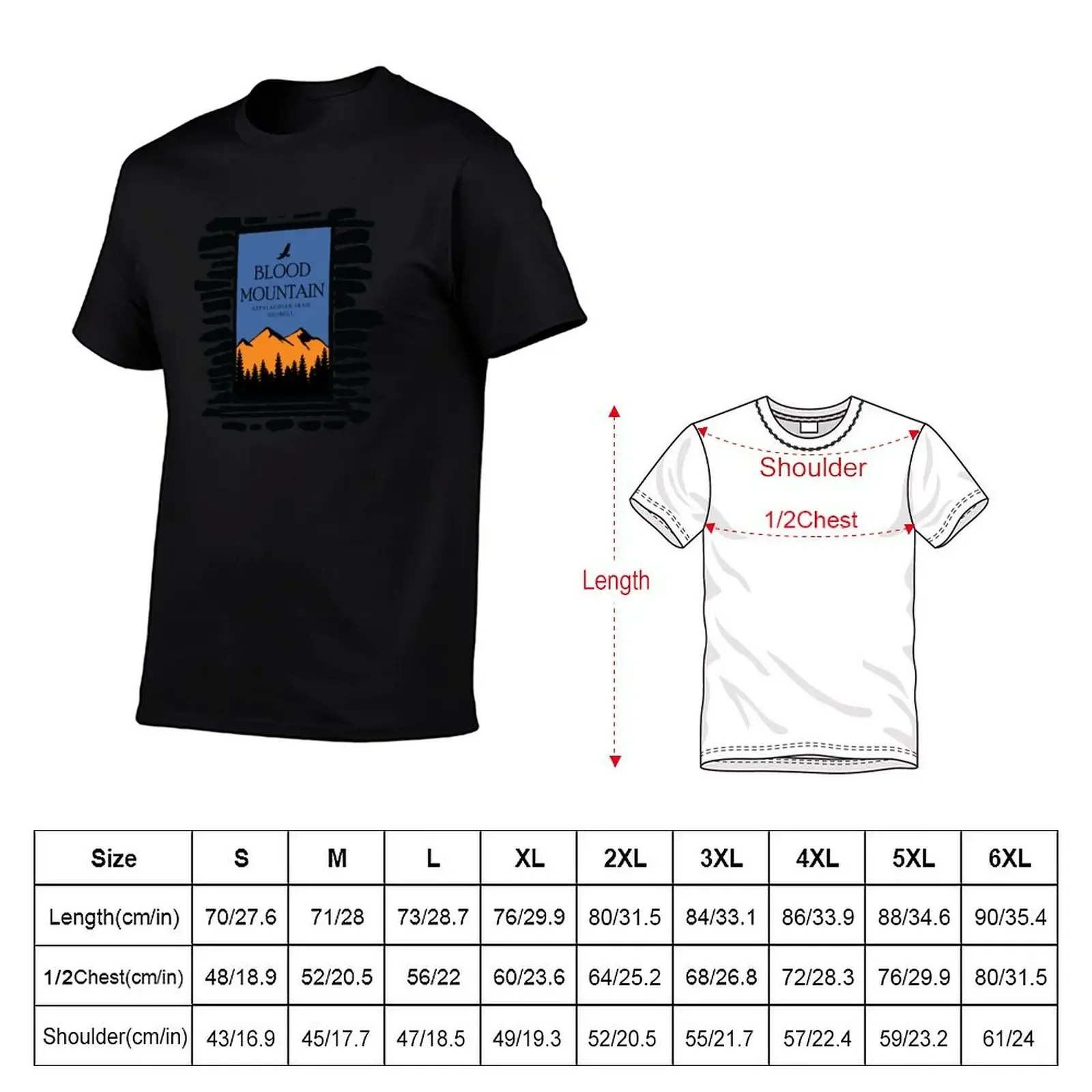 Blood Mountain - Appalachian Trail T-Shirt quick-drying Aesthetic clothing anime clothes blanks mens t shirt