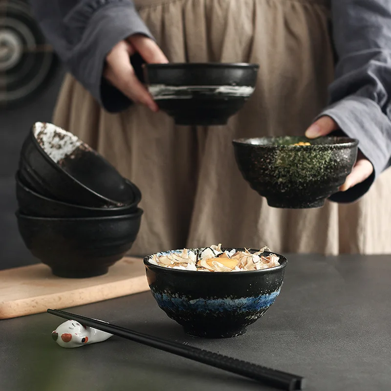 

bowls and plates household Japanese-style table 4.5-inch rice bowl snack dessert soup bowl table Japanese-style sushi tableware