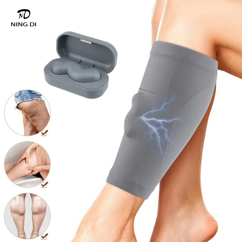 

TENS Massage Leg Sleeves Microcurrent Leg Calf Massager Double Pulse Fat Burning Leg Shaping Relieves Fatigue Tightens Muscles