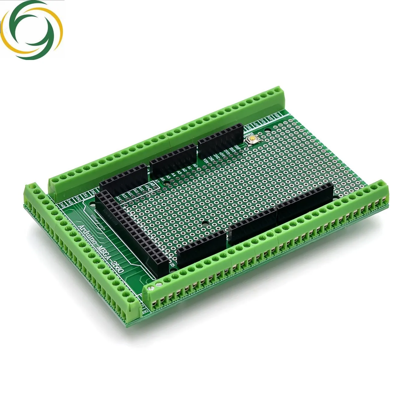 Compatibile con MEGA2560 Kit scheda di schermatura per morsettiera a vite prototipo PCB a doppio lato per Arduino Mega 2560 / Mega2560 R3