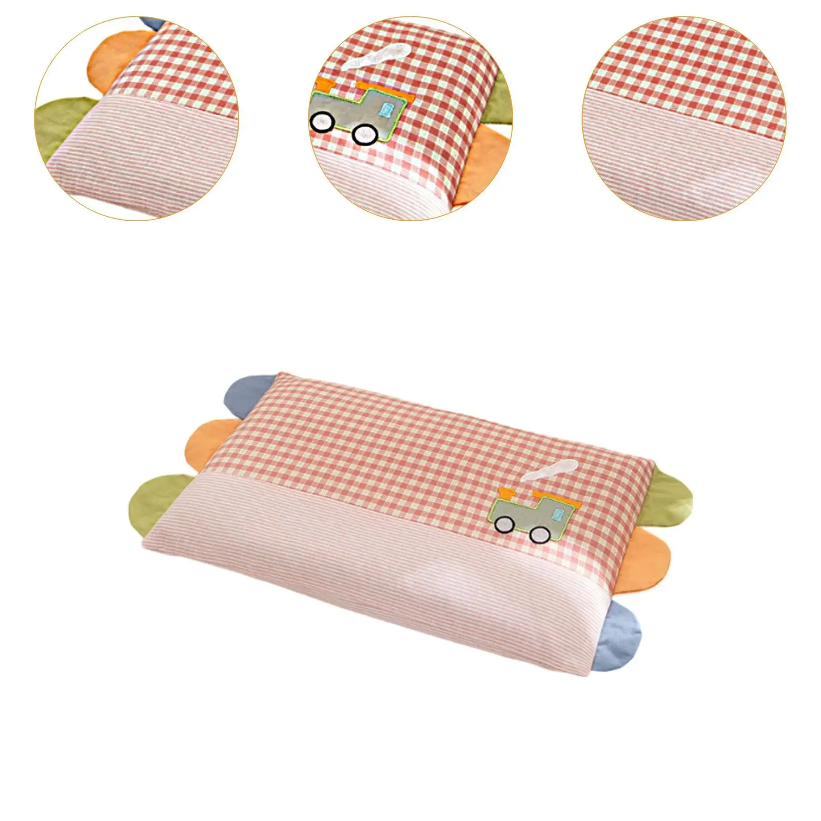 وسادة رأس الطفل خفيفة الوزن بسحاب لوازم كرتونية سهلة التنظيف، وسادة مريحة ولطيفة ومريحة لحديثي الولادة