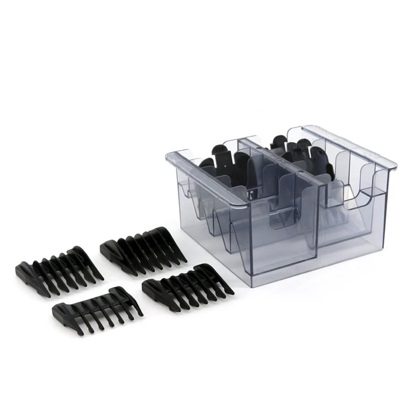 Grid Base Storage Box for 8Pcs Hair Clipper Trimmer Limit Comb Guide Comb Barber Tool for Guide Combs