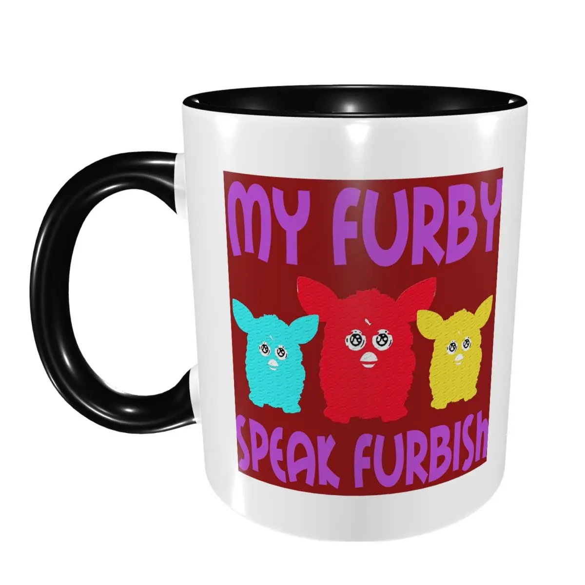 Nightmare Furby Cartoon Robot Toys Mug Funny Ceramic Coffee Cups Tea Mugs Milk Cup Drinkware Gifts for Friends