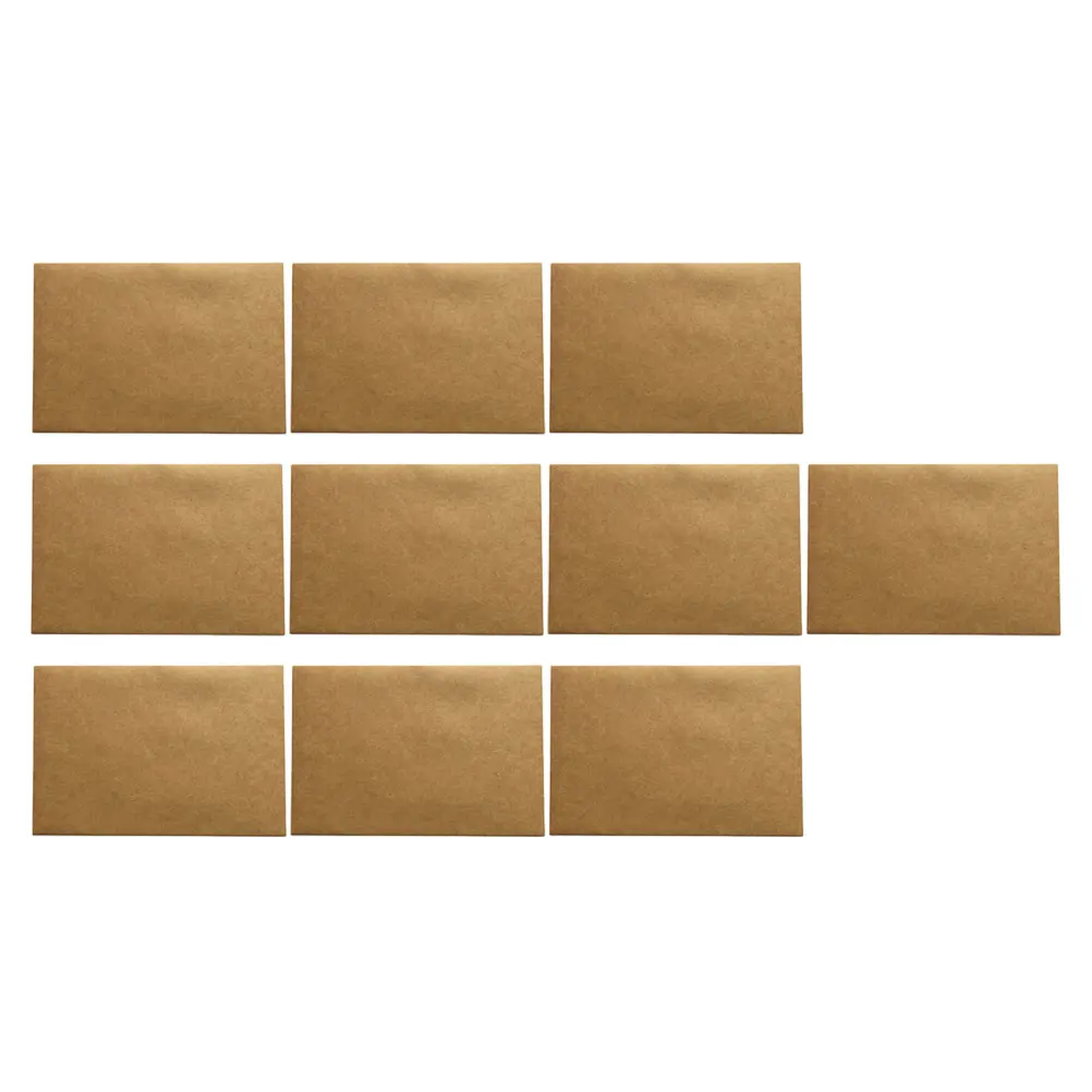 

10 Pcs Kraft Envelope Postcard Storage Bag Thickened Paper Vintage Style Portfolio Project Office File Documents