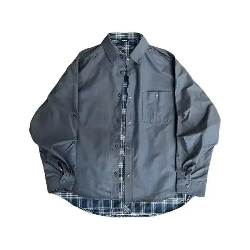 

American Barn Heavyweight Sand Waed Multi-ket 3D Workwear Jaet Loose Oversize oulder Drop Outerwear Trendy