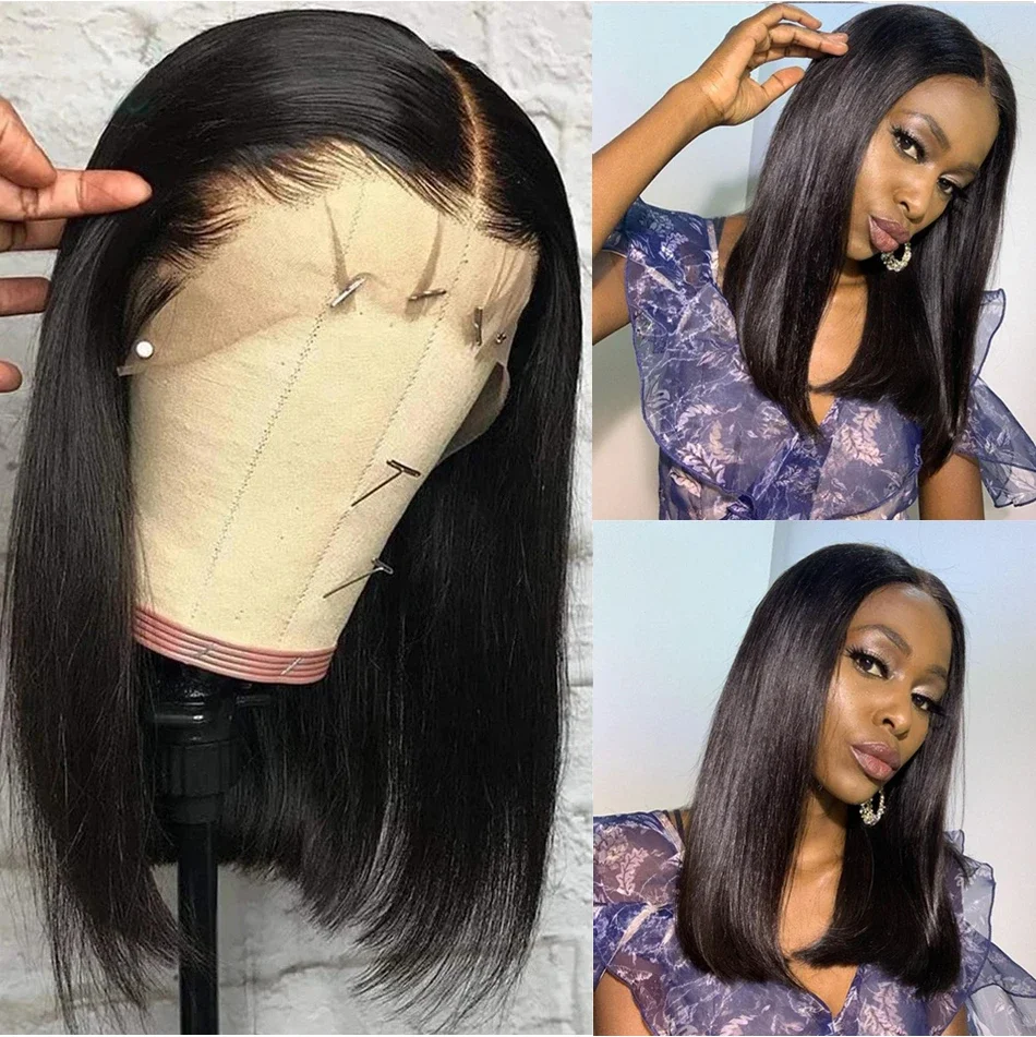 8 16 Inches Straight 4x4 Closure Human Hair Wig Pre Plucked Brazilian 5x5 Closure Lace Human Hair Wigs For Women Choice