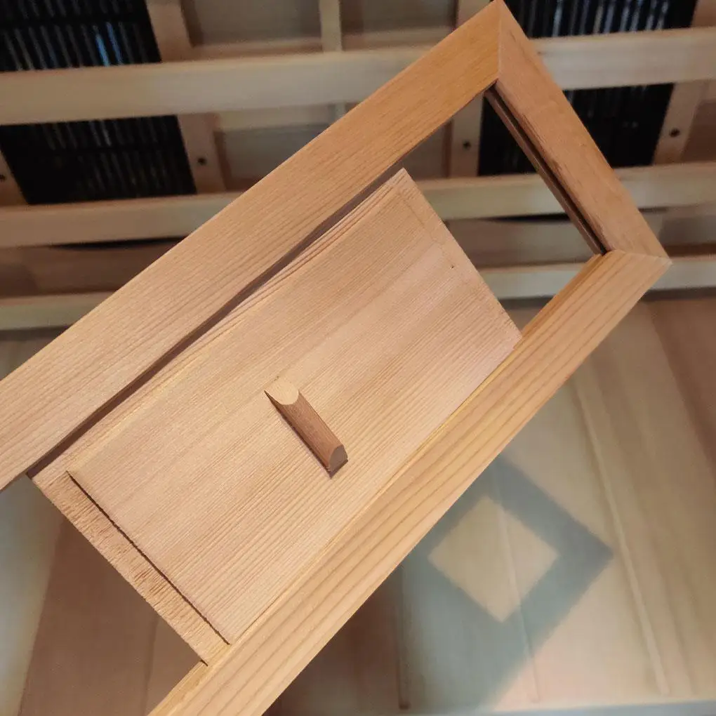 Sauna Air Vent Dryer decorazione griglia ventilata finestra pratica superficie liscia ventilatore in legno struttura solida uscita a vapore