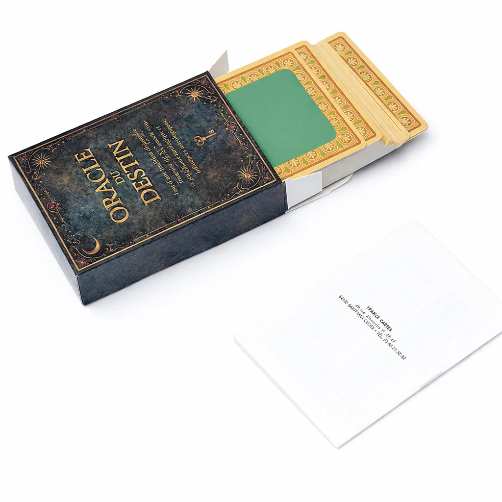 French Traditional 53 Divination Card Fortune Telling Set Structured by Seven Ancient Planetary Energies for Practical Daily