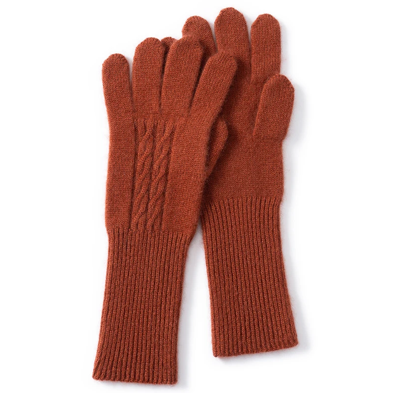 MVLYFLRT Quality Cashmere Gloves for Men And Women Knitted Five-Finger Warm Fashion Split Finger Gloves for Autumn Winter