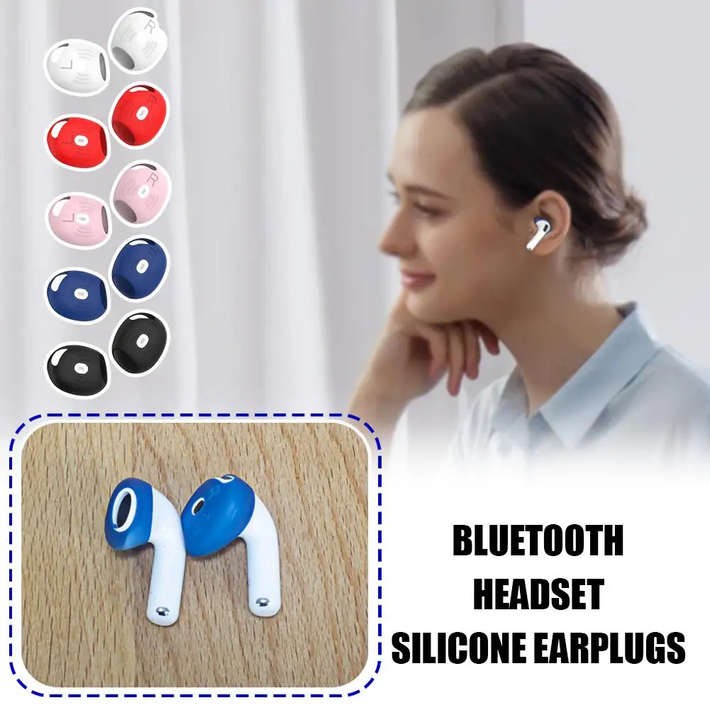 1 Pairs Anti-slip Eartips For 4 Silicone Ultra-thin Tips Earphone Cover Anti-fall Earplugs Anti-allergy Ear Caps R7a8