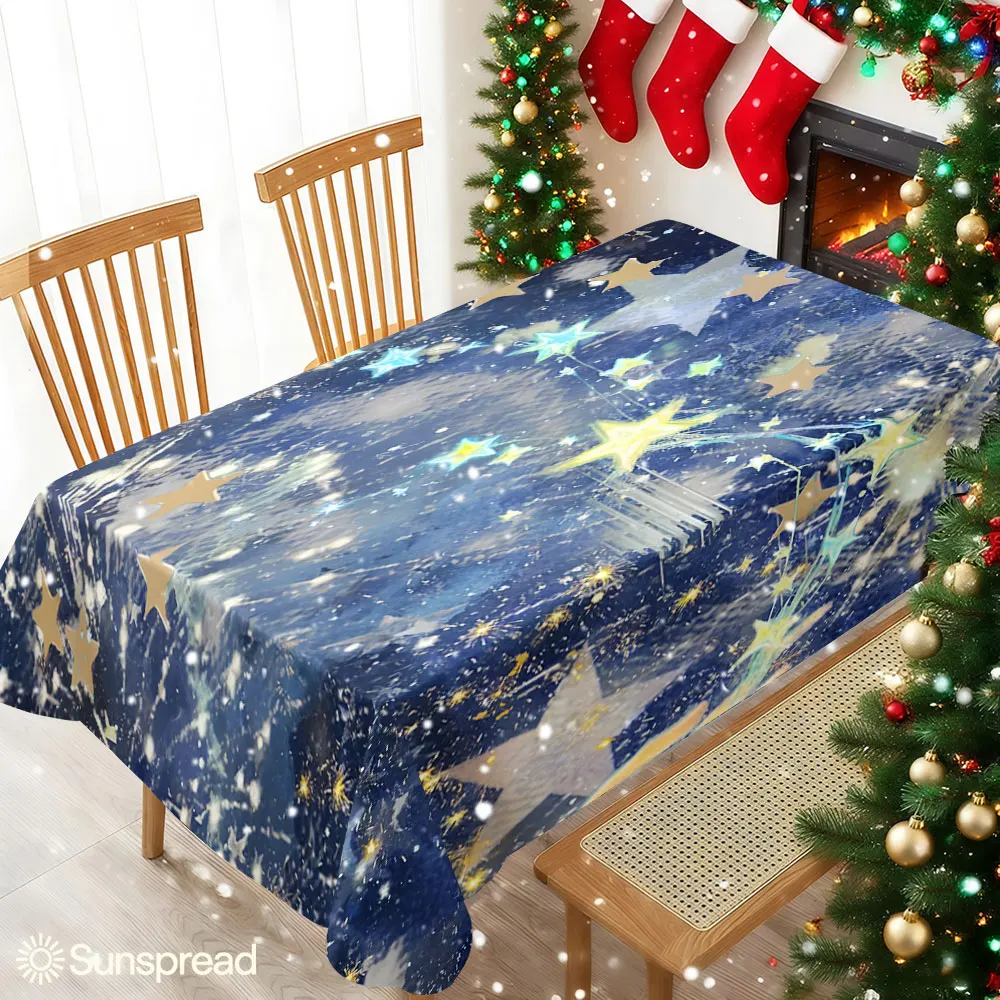 Reaching for Stars Waterproof table cloth, splash-proof tablecloth, for party, Halloween, Christmas, dining, camping
