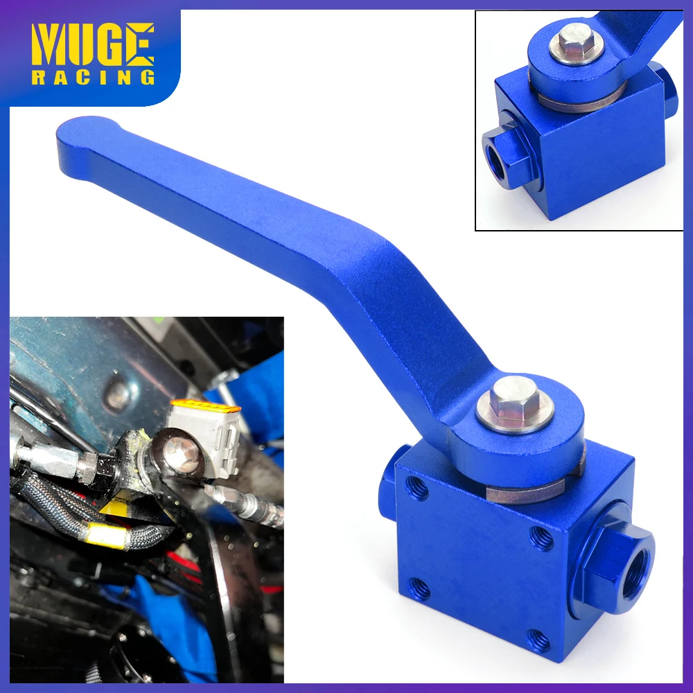 

MUGE-Aluminum Brake Line Lock Shut Off Valve 1/8" NPT Fuel Flow Control Cut Off Valve Fitting HB052