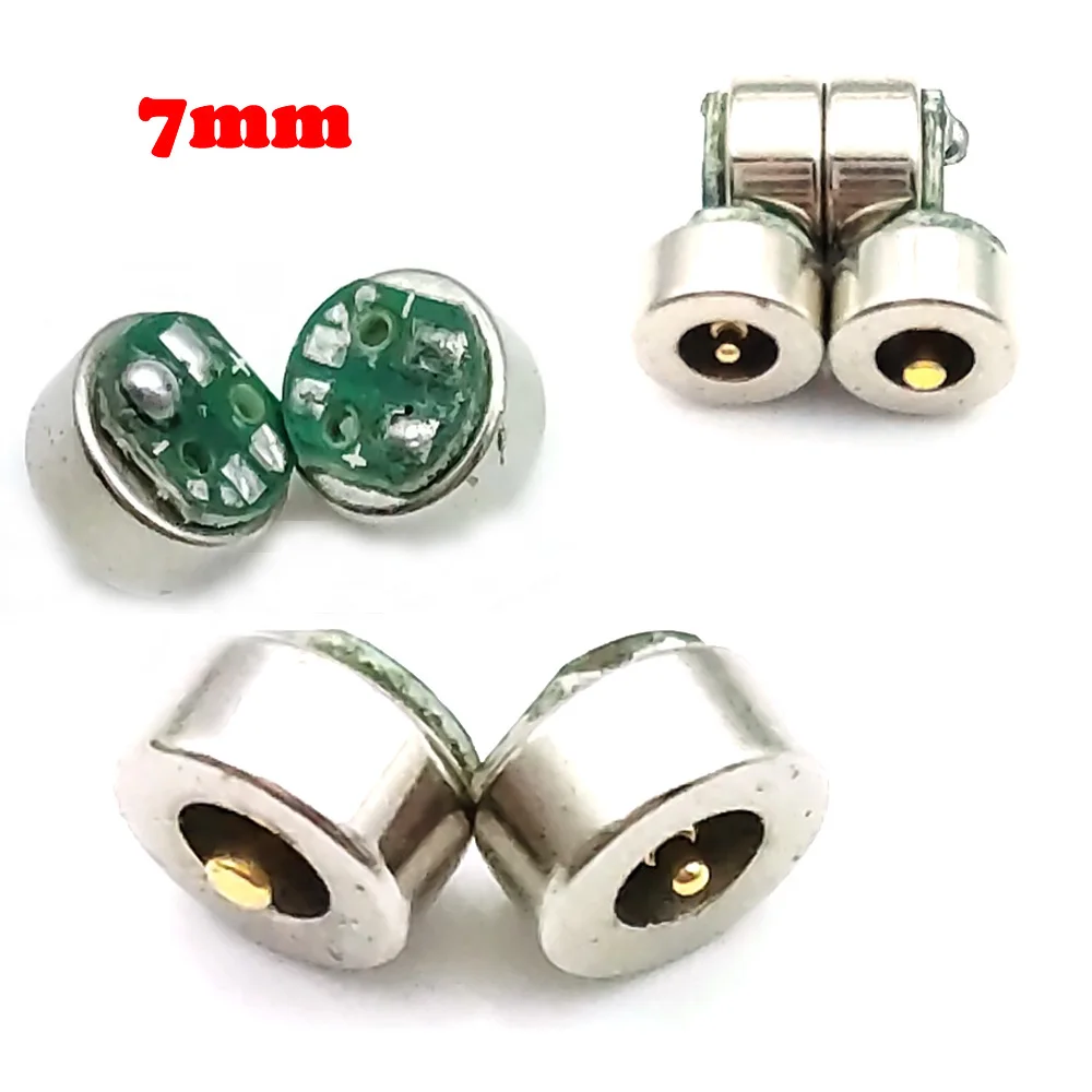 

5mm 7mm Circular Male Female 5V 2A Spring Ioaded Magnetic Connector Iarge Current Solder wire type Magnet Power Socket Adapter