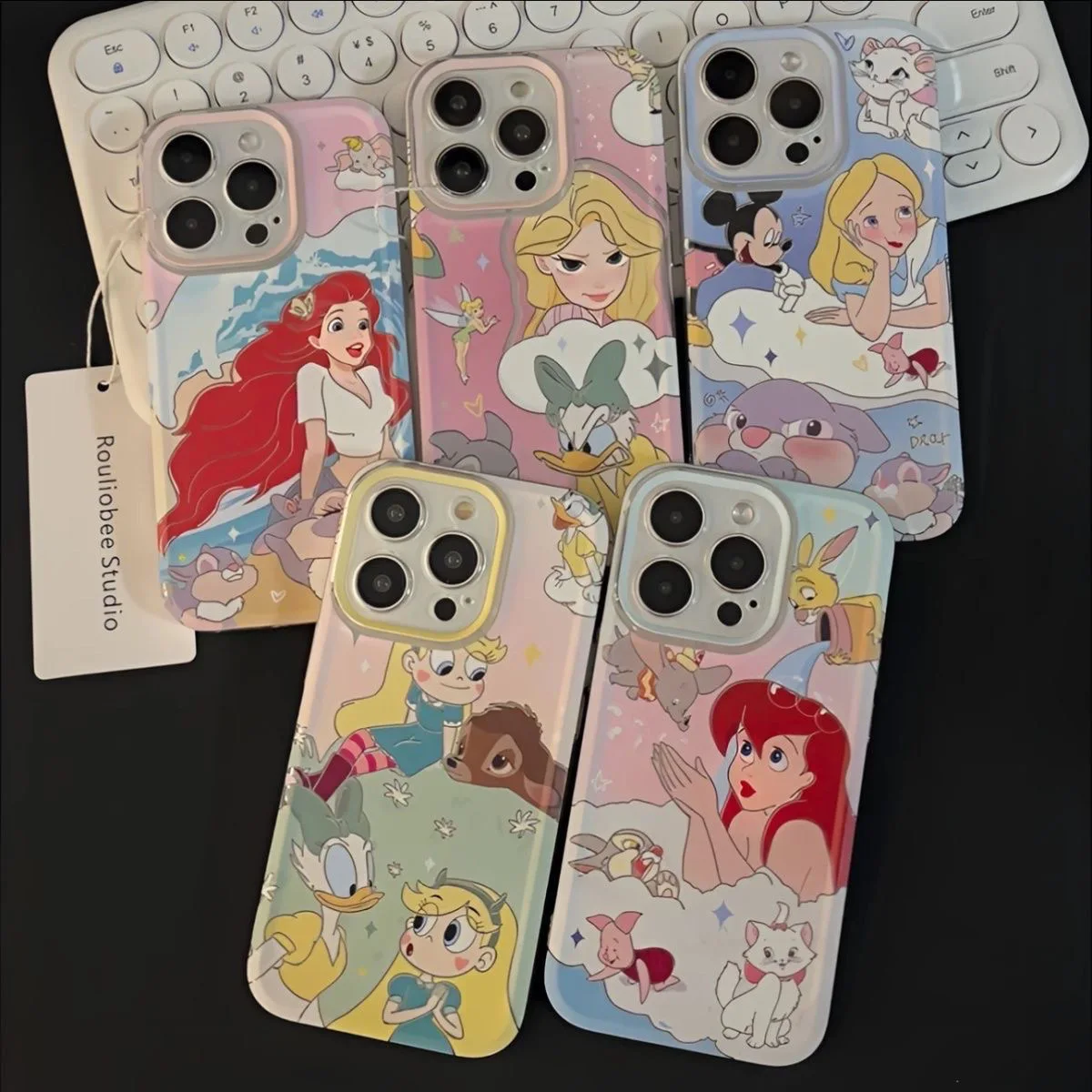 حافظة حماية ناعمة شفافة لهاتف آيفون 15 13 12 11 14 Pro Max XS XR 7 8 Plus X SE Coque من كارتون ديزني إلسا
