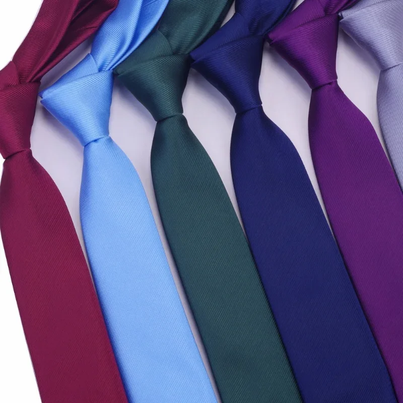 High Quality Solid 100% Handmade Polyester Silk Ties Men Necktie Striped Narrow Collar Slim Cashmere Casual Tie Accessories