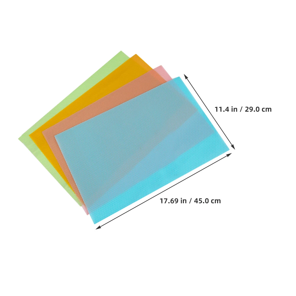 

4pcs Eva Cabinet Mat Kitchen Drawer Liner Refrigerator Shelf Liner Non-Slip Oil-Proof Mat For Cupboard Closet Shelf Liners