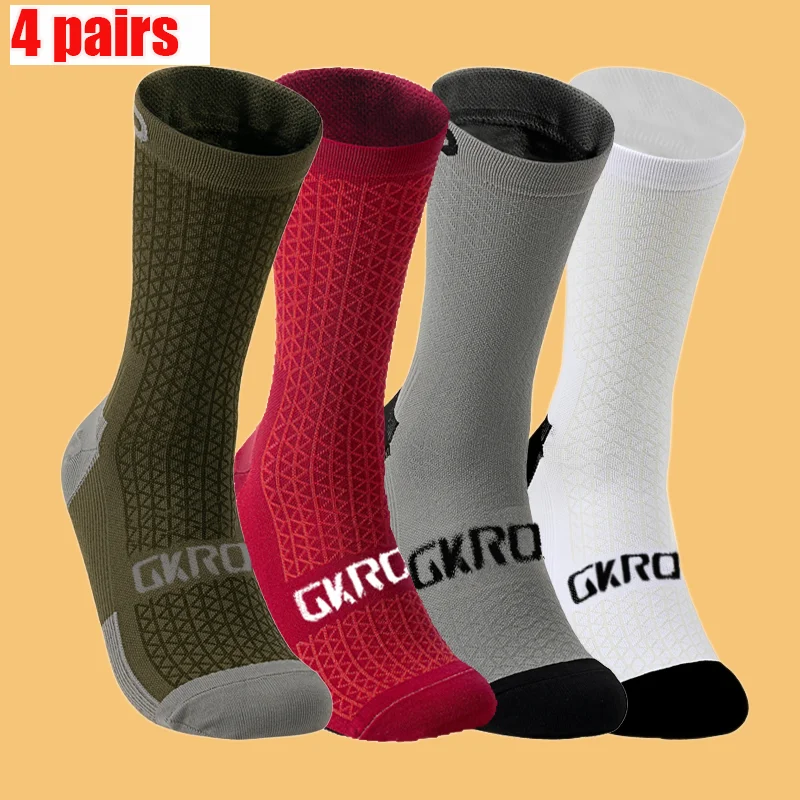 Calcetines deportivos profesionales para hombre y mujer, medias de alta calidad para ciclismo, correr, baloncesto, 4 pares