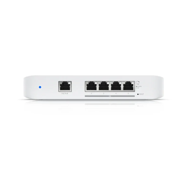 UBIQUITI USW-Flex-XG Switch Flex XG, Layer 2 Switch 4x10GbE RJ45 Ports 1x1GbE, PoE+ RJ45 Input, Fully Managed UniFi Network