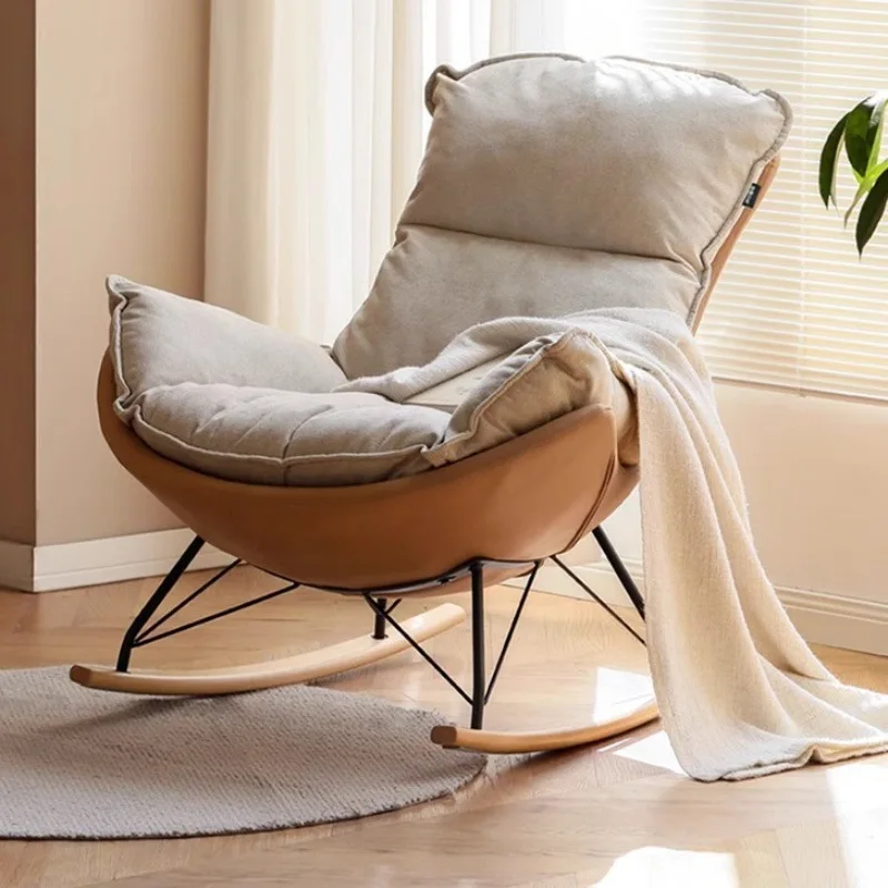 كرسي هزاز أريكة فردي من القماش، كرسي للكبار، أريكة كسولة، شرفة ترفيهية منزلية