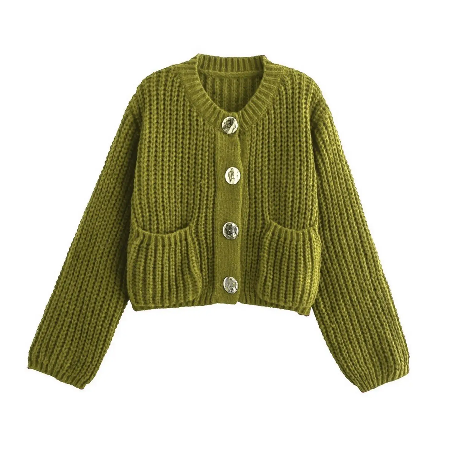 Cardigan tricoté pour femme, manteau Long Sve avec bouilloires et boutons, pull Faionable pour femme, automne et hiver