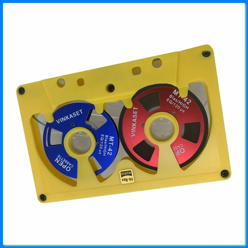 50-Minutes Blank Reel to Reel Tape Cassette Double-Sided Metal Reel Hollow Case Blank Cassette Tape-AC17