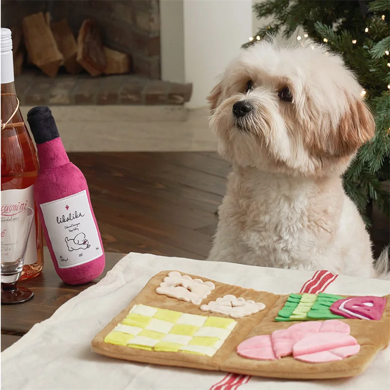 Tappetino da annusare per cani tappetino multifunzionale per l'alimentazione del cane Busters per la noia per cani con burattini giochi per cani e Dispenser per dolcetti