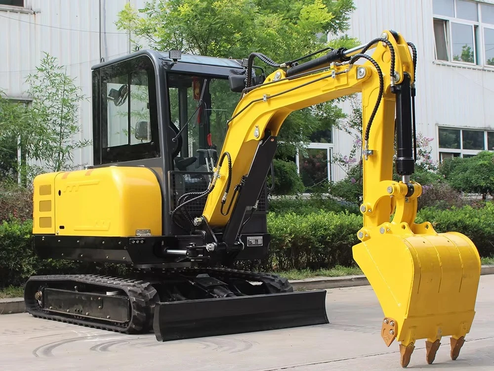 Electric Mini Excavator 3.5 Ton Smart Remote Control Hydraulic Rubber Track Compact Machine for Home Garden Use