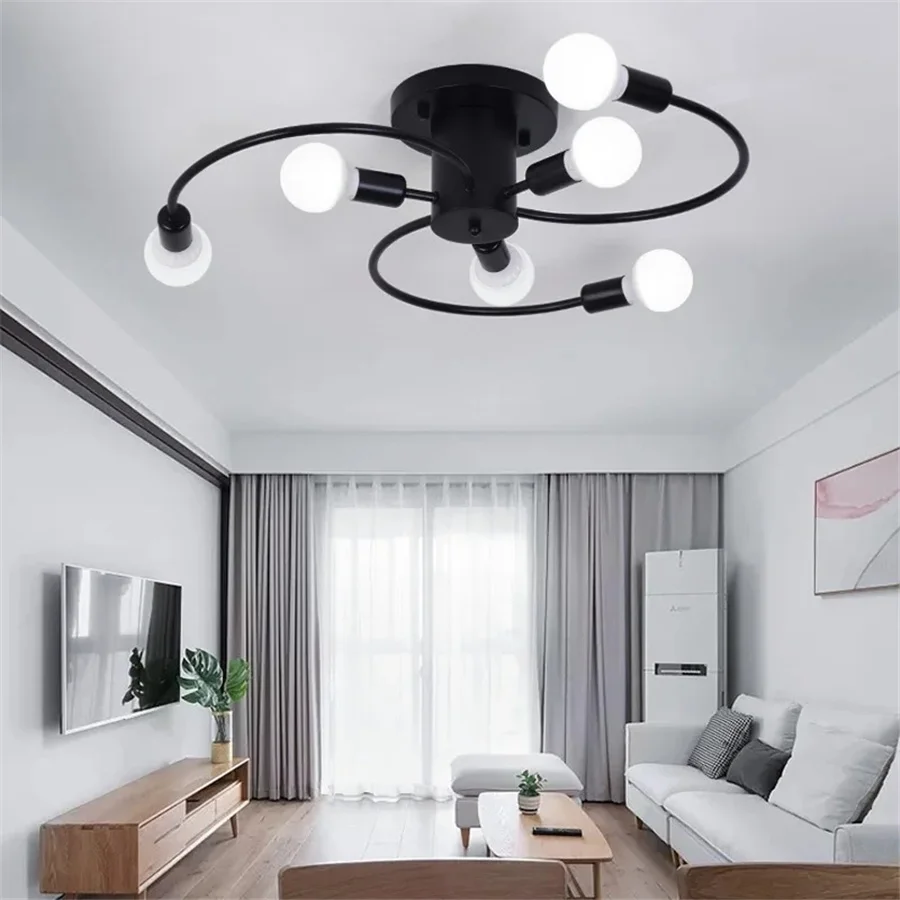 Simple Nordic Creative Ceiling Chandeliers Lights Living Room Study Bedroom Ceiling Lamp for Kitchen Restaurant Hotel Lighting