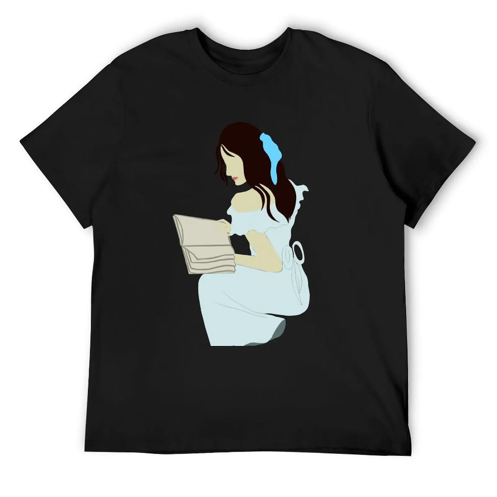 

Abstract faceless Girl reading T-Shirt custom t shirt designer shirts sweat shirts, men